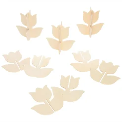 Colorations Maak en Versier je eigen Houten Tulp, Set van 12