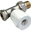 Comap - Eurosar Vernikkelde Rechte Radiatorkraan - Messing, 10 Bar - Diam.. : 1/2'' (15x21mm)