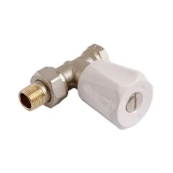 Comap - Eurosar Vernikkelde Rechte Radiatorkraan - Messing, 10 Bar - Diam.. : 1/2'' (15x21mm)