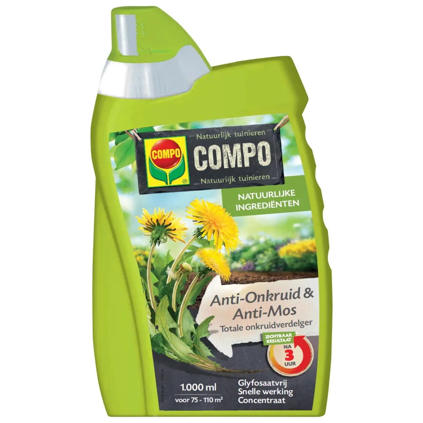 Compo Anti-Onkruid en Mos Concentraat - 1L voor 110m²