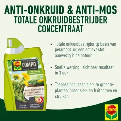 Compo Anti-Onkruid en Mos Concentraat - 1L voor 110m²
