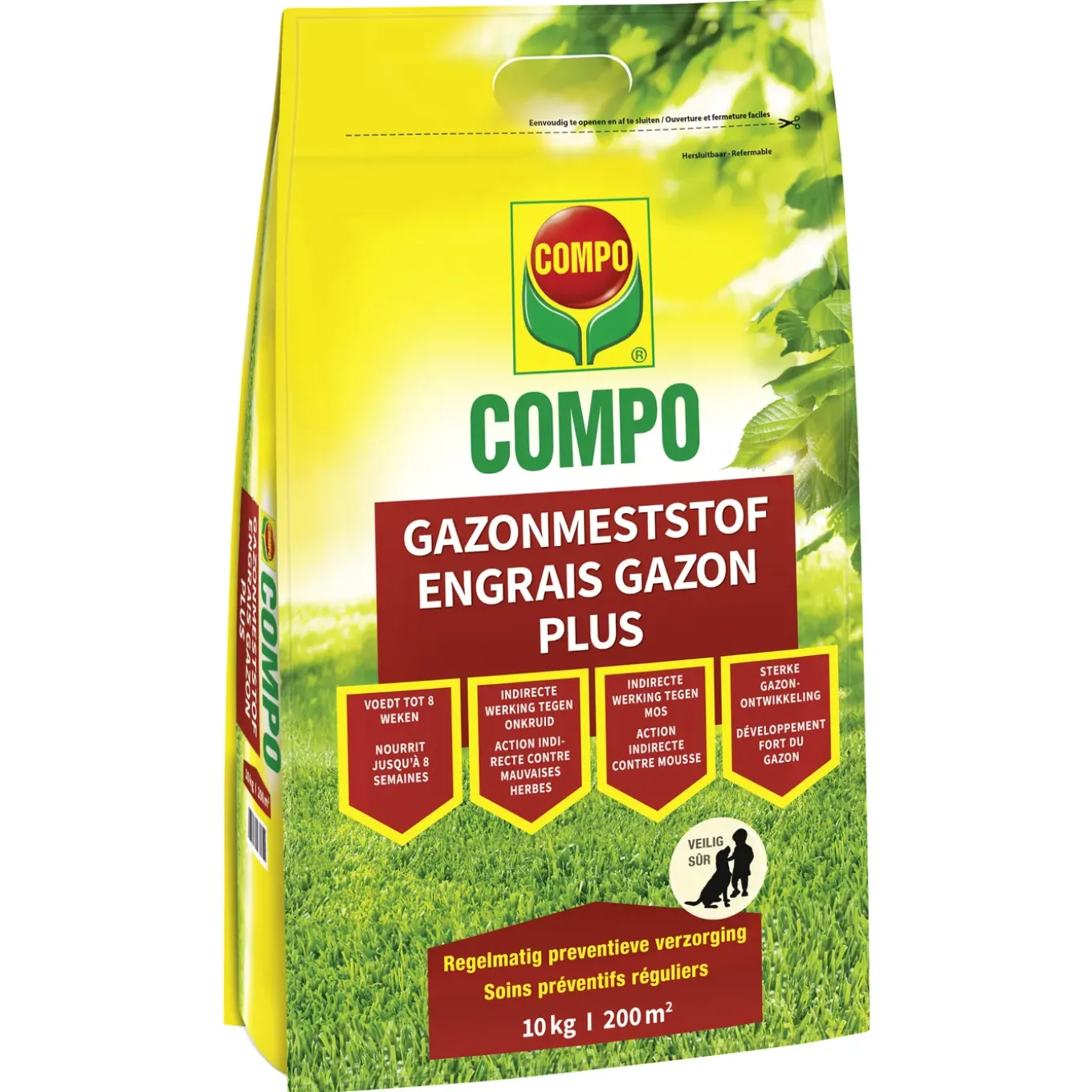 Compo gazonmeststof plus 10kg