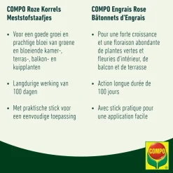 Compo meststofstaafjes Roze Korrels 30 stuks