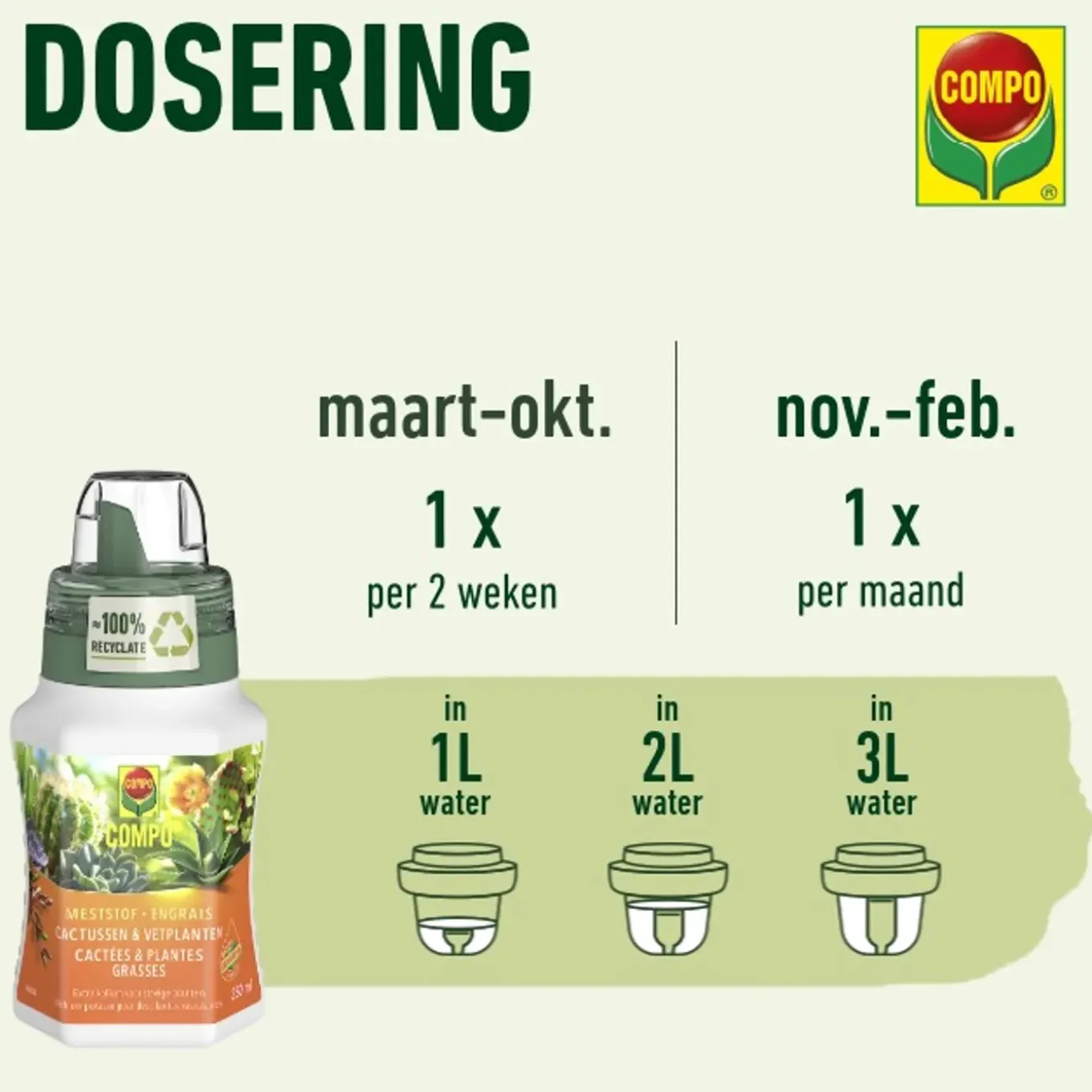 Compo vloeibare meststof Cactus 250ml