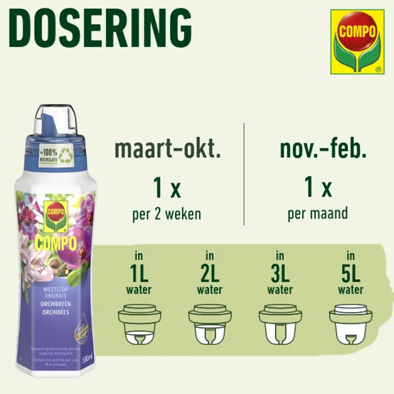 Compo vloeibare meststof orchideeën 500ml