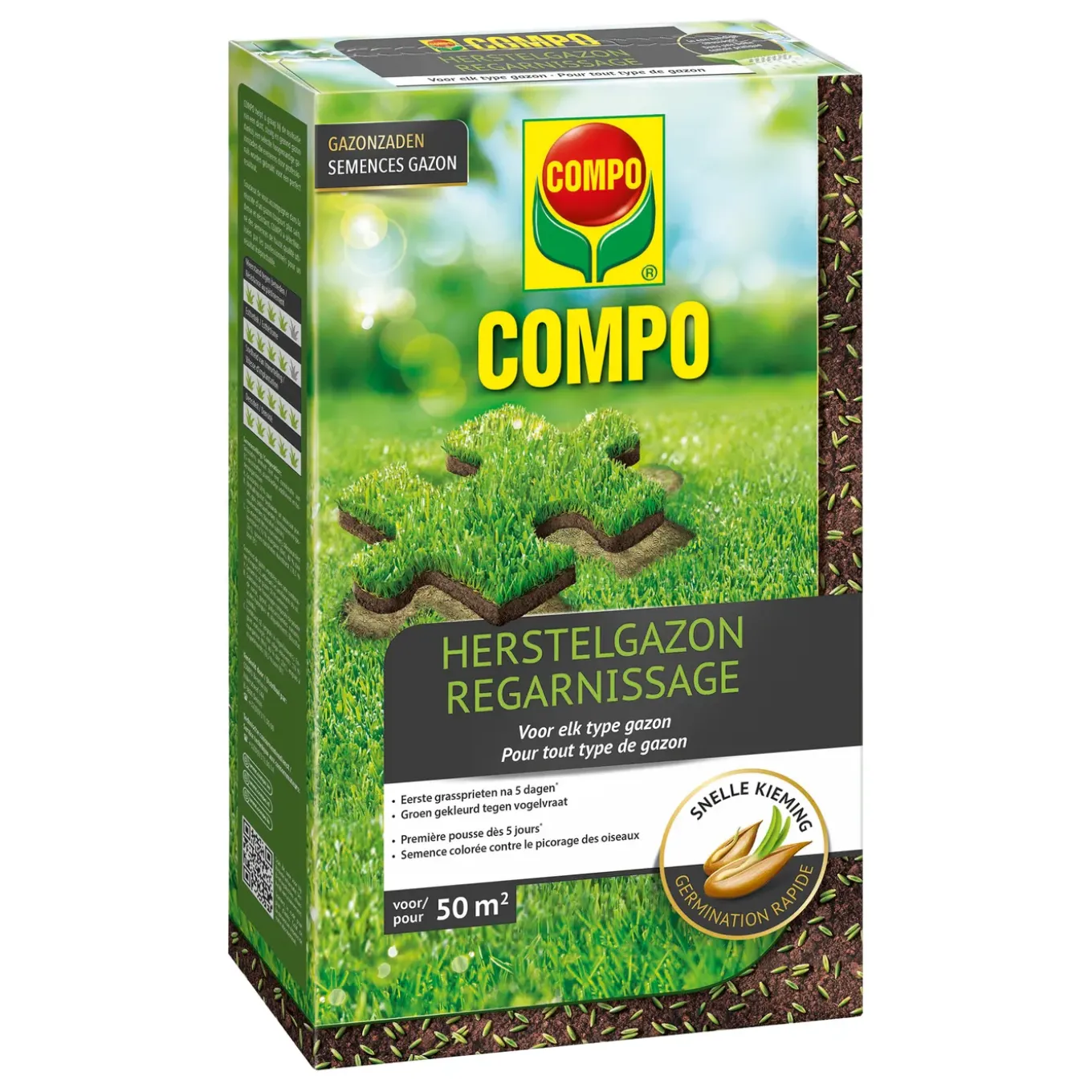 Compo zaad voor gazonherstel 50m² 1kg