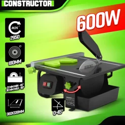 CONSTRUCTOR - 600W Tegelsnijtafel - 180mm