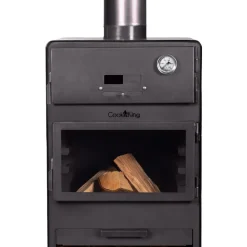 Cookking Tuinhaard Vento Met Oven - Terrashaard - Handgemaakt In Europa - 50x50x150 Cm