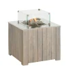 Cosi cube 70 grey wash - gas vuurtafel - met RVS buitenkwaliteit bovenplaat