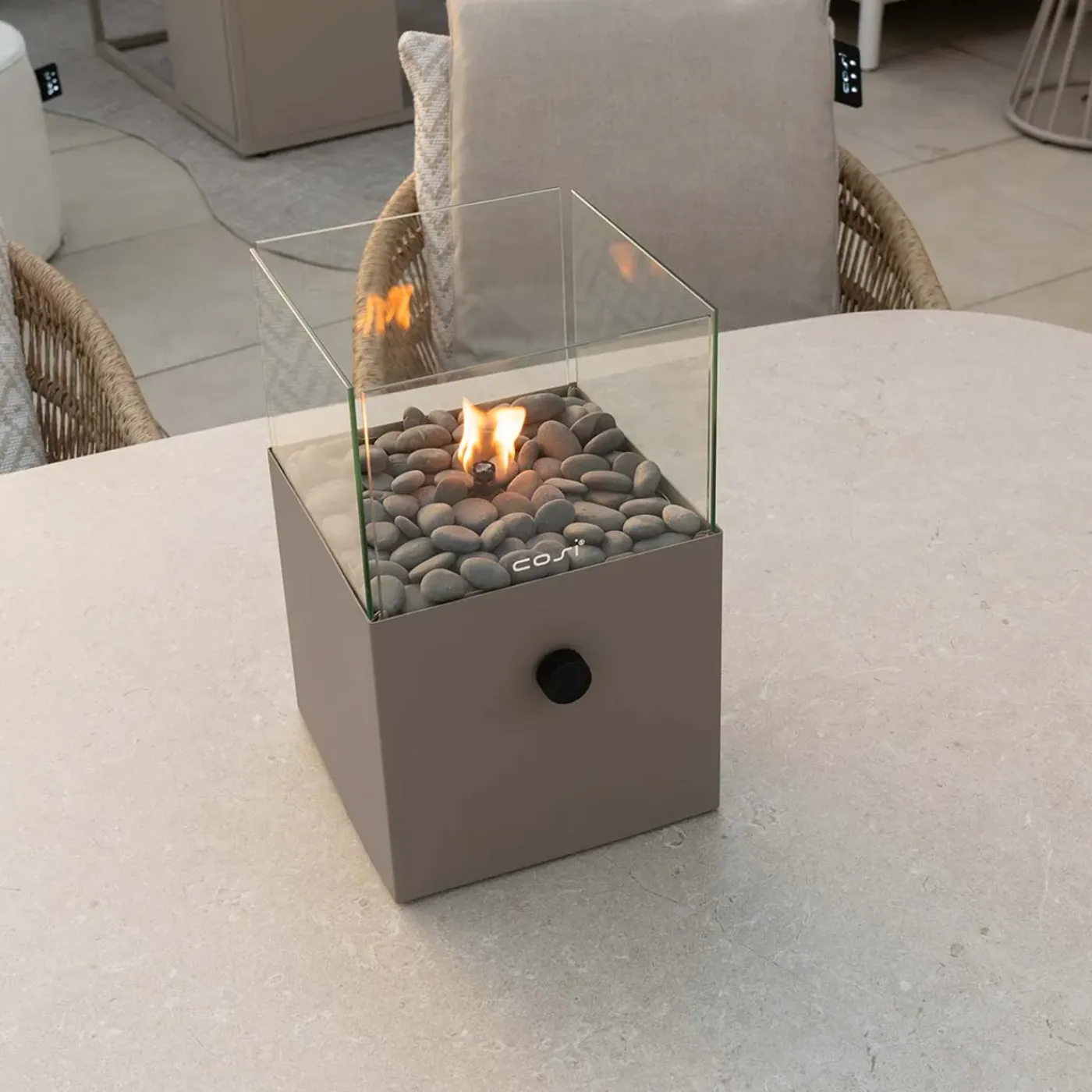 Cosi Fires Gaslantaarn Cosiscoop Square 20 X 20 X 32,5 Cm - Clay