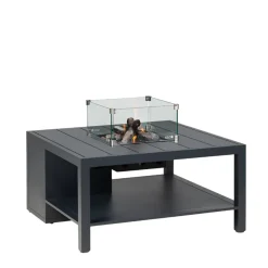 Cosiflow square gas vuurtafel - anthracite - 100 x 100 x 50 cm