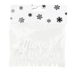 Cosy@home Kersthangers - Merry Christmas - 6x - Wit - Kunststof