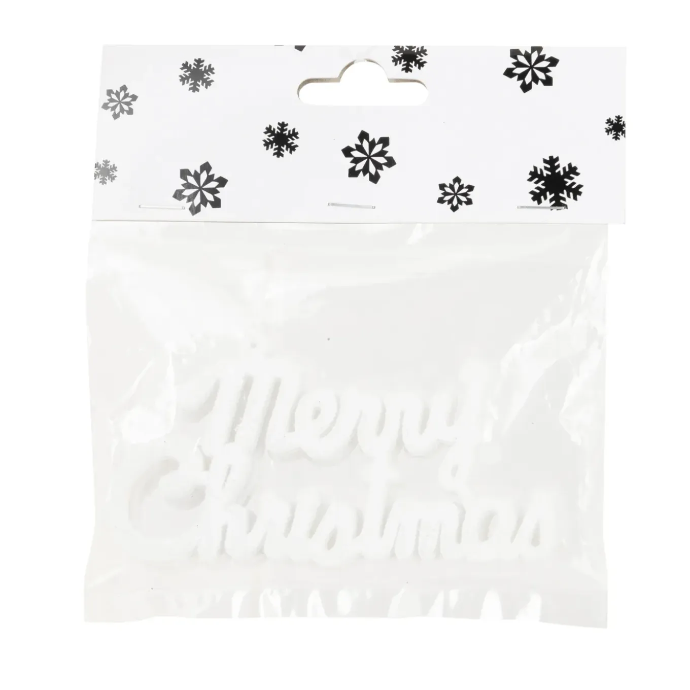 Cosy@home Kersthangers - Merry Christmas - 6x - Wit - Kunststof
