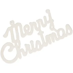 Cosy@home Kersthangers - Merry Christmas - 6x - Wit - Kunststof