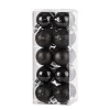 Cosy & Trendy Kerstballen Mini - 20x - Zwart - D3 Cm - Kunststof