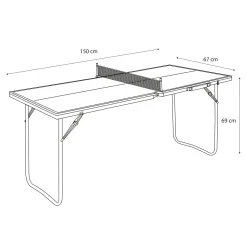 Cougar Tafeltennistafel Mini 1500 Basic Draagbaar - Blauw