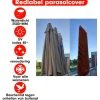 CUHOC Parasolhoes Dubbele Parasol 250x55x60 Cm Zwarte Hoes - Redlabel