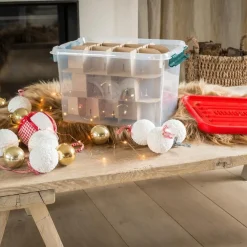 Curver Christmas Box Handy - Transparant/Rood - 20L