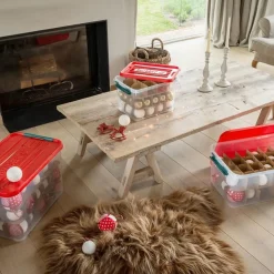 Curver Christmas Box Handy - Transparant/Rood - 20L