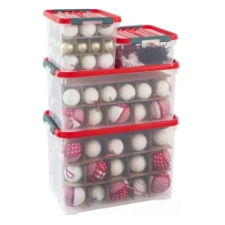 Curver Christmas Box Handy - Transparant/Rood - 20L