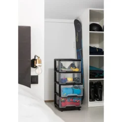 Curver Essentials ladesysteem - 4x20L incl. wielen