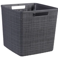 Curver jute mandje cube donkergrijs 17L