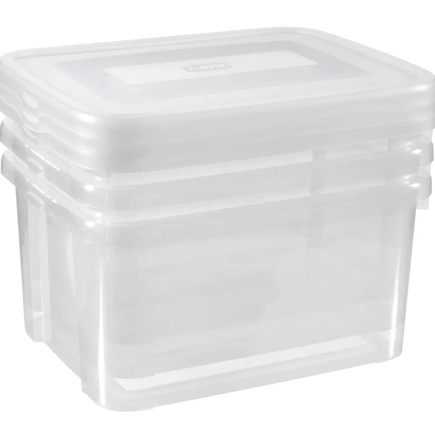 Curver set handy box transparant 3x25L
