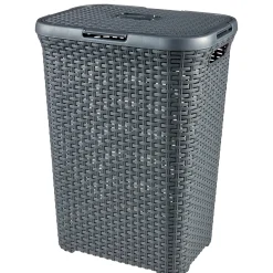 Curver Style Wasmand met Deksel 60L + Wasmand 45L - Antraciet