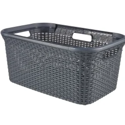 Curver Style Wasmand met Deksel 60L + Wasmand 45L - Antraciet