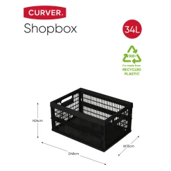 Curver vouwkrat shopbox 34L
