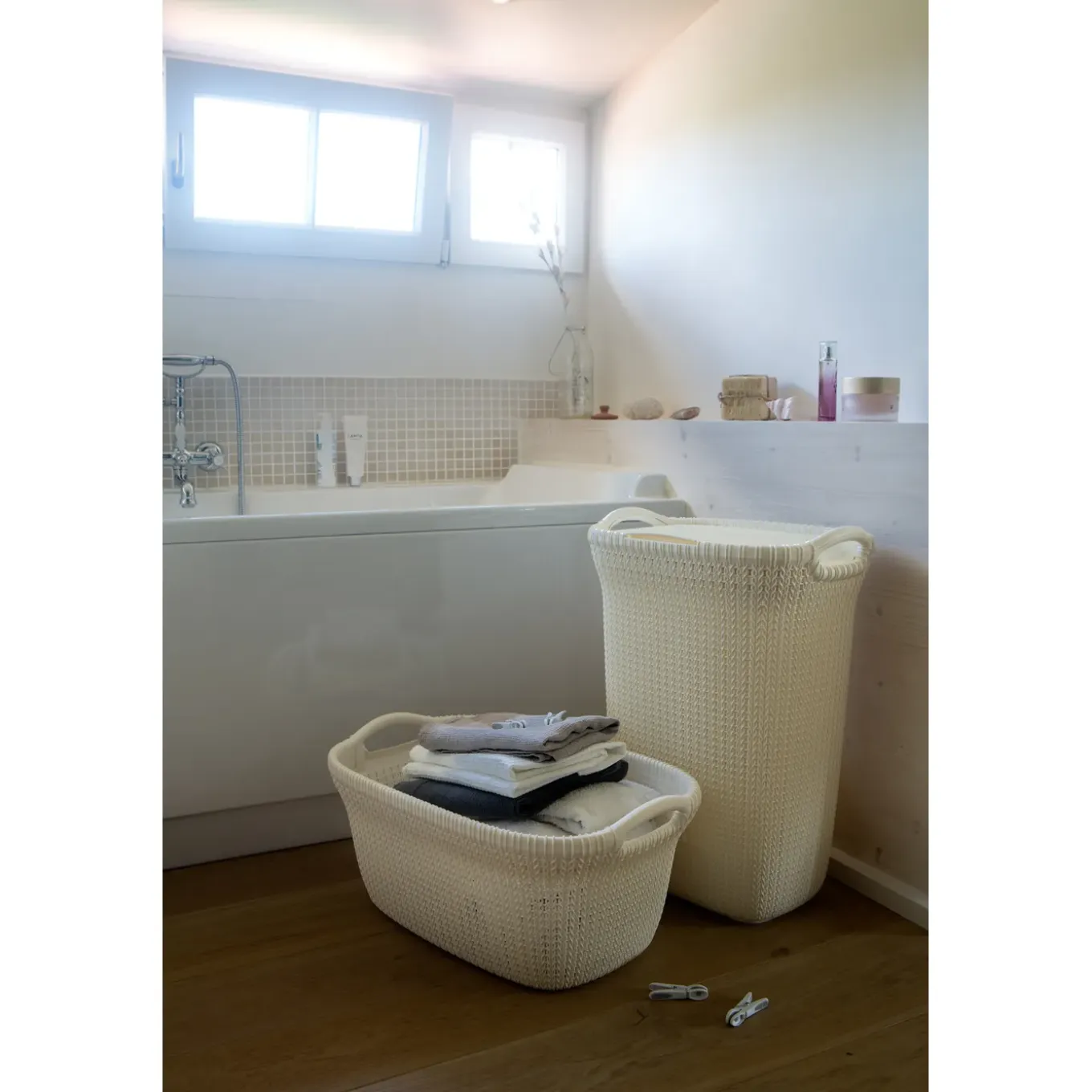 Curver wasmand Knit wit 57L