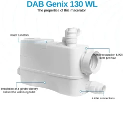 Dab Broyeur Genix Wl 130 - 530 W - Geschikt Voor Afvalwater