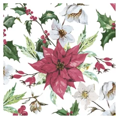 Daisy Kerst Thema Servetten - 20x- 33 Cm - Kerststerren