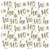 Daisy Kerst Thema Servetten - 20x St - 33 X 33 Cm - Hohoho