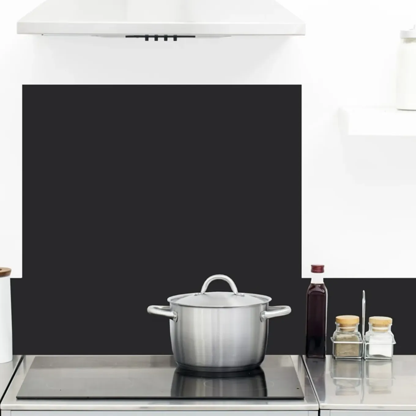 99deco - Aluminium Achterwand Voor Afzuigkap - Leisteengrijs Ral7016 - 70x90 Cm