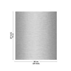 99deco - Aluminium Afzuigkapachterwand - Grijs Industrieel Effect - 70x60 Cm