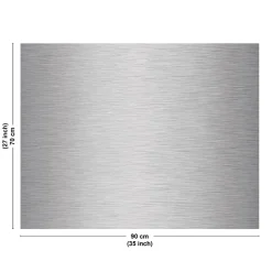 99Déco 99deco - Aluminium Afzuigkapachterwand - Grijs Industrieel Effect - 70x90 Cm