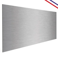 99Déco 99deco - Aluminium Afzuigkapachterwand - Grijs Industrieel Effect - 70x90 Cm