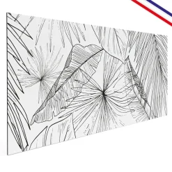 99Déco 99deco - Aluminium Keukenachterwand - Zwart Bloemmotief - 240x50 Cm
