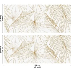 99Déco 99deco - Aluminium Keukenachterwand - Bloemenmotief Karamel - 240x50 Cm