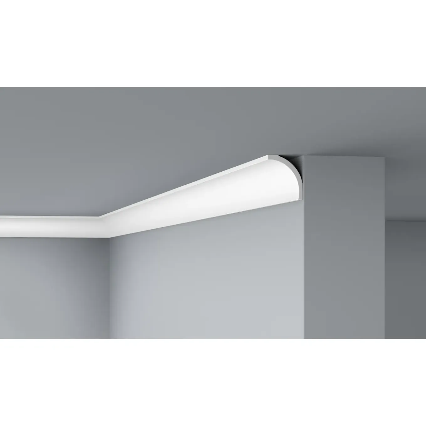 Decoflair polystyreen plafondlijst D17 2m 80x65mm wit
