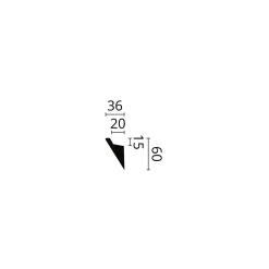 Decoflair sierlijst CL12 2m 34x60mm
