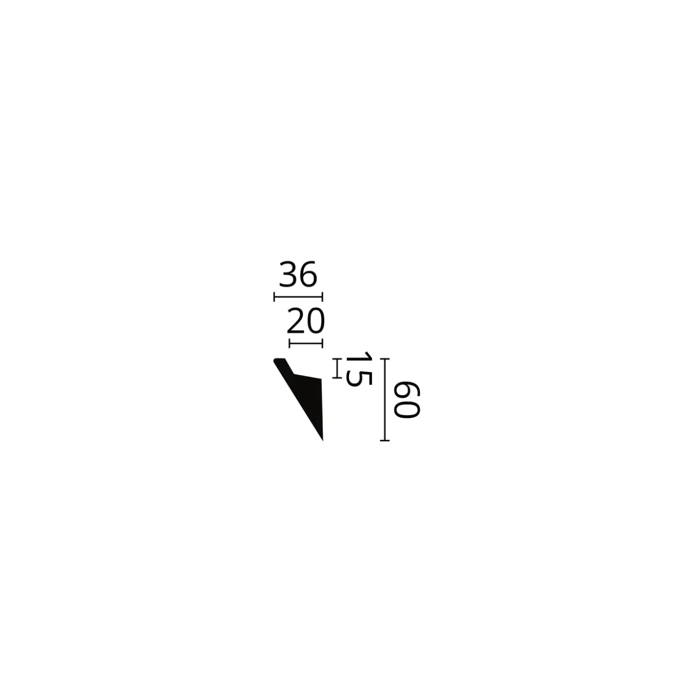Decoflair sierlijst CL12 2m 34x60mm