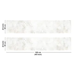 99deco - Keukenachterwand Van Aluminium - Effect Verouderd Beige Beton - 200x20 Cm