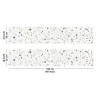 99Déco 99deco - Keukenachterwand Van Aluminium Met Wit Terrazzo-effect - 200x20 Cm