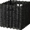 DecoMode – Praxis Eigen Merk Decomode Opbergmand Wicker - Zwart - 31x31x31cm