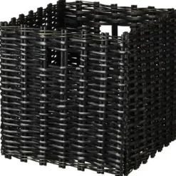 DecoMode – Praxis Eigen Merk Decomode Opbergmand Wicker - Zwart - 31x31x31cm