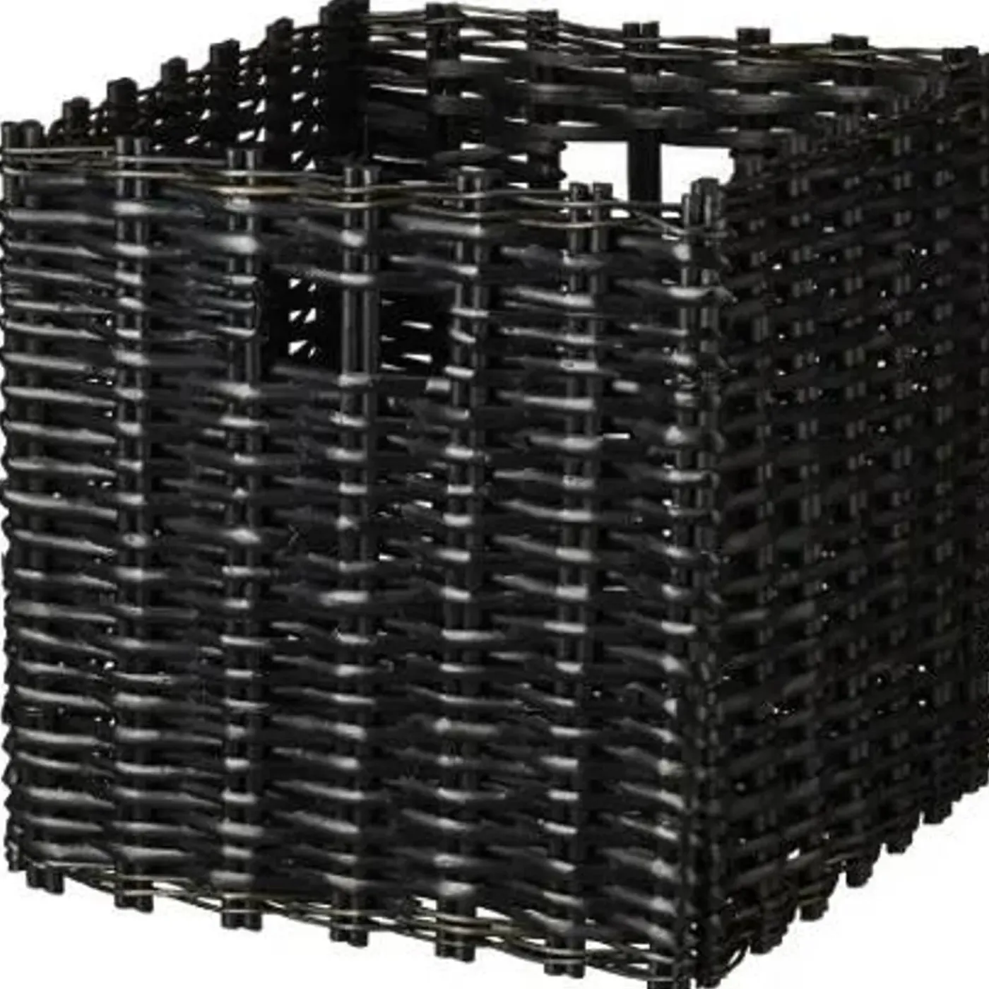DecoMode – Praxis Eigen Merk Decomode Opbergmand Wicker - Zwart - 31x31x31cm
