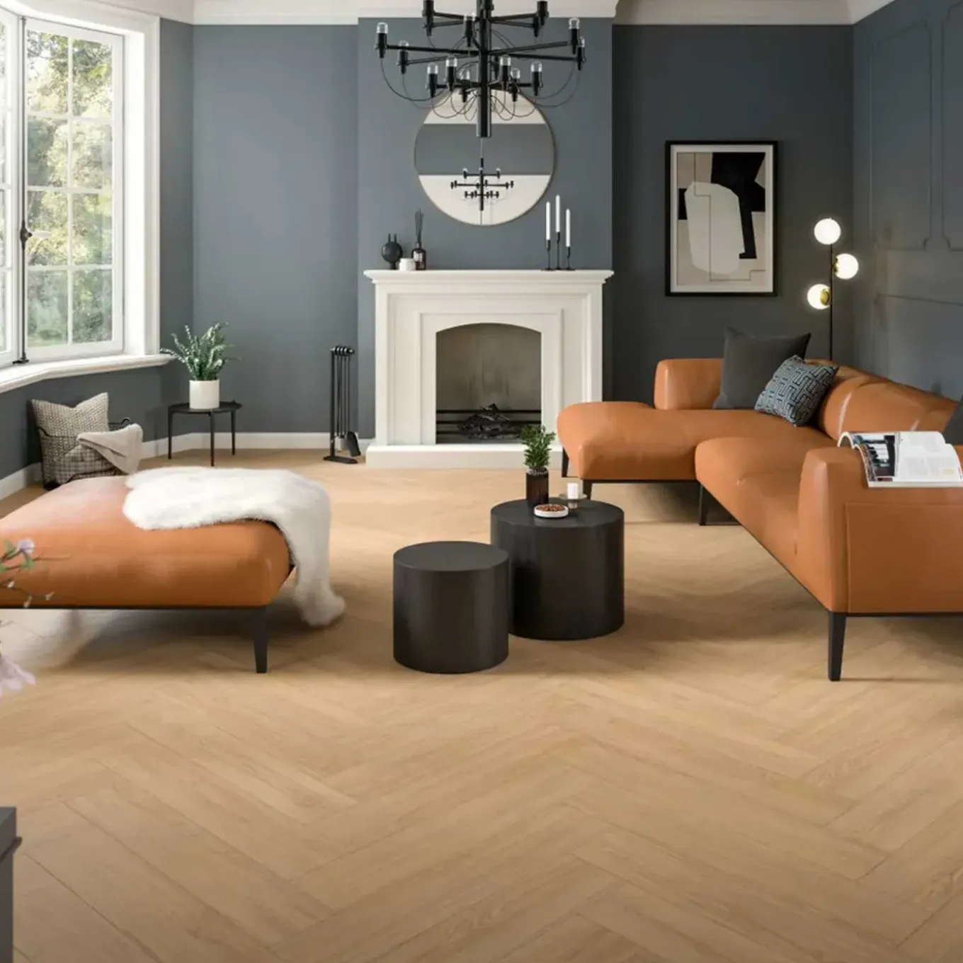Decomode visgraat laminaat - Reno - 4-zijdige V-groef - 8mm - 1,975m²