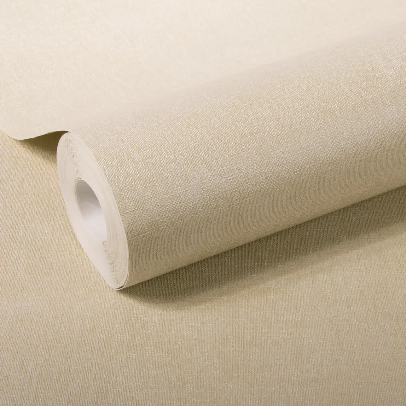 DecoMode – Praxis Eigen Merk Decomode Vliesbehang Linnen Glans - Taupe - 10,05 m x 53 cm